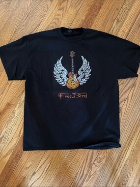Lynyrd Skynyrd “Free Bird” Graphic Black Men's T-Shirt with Lyrics
